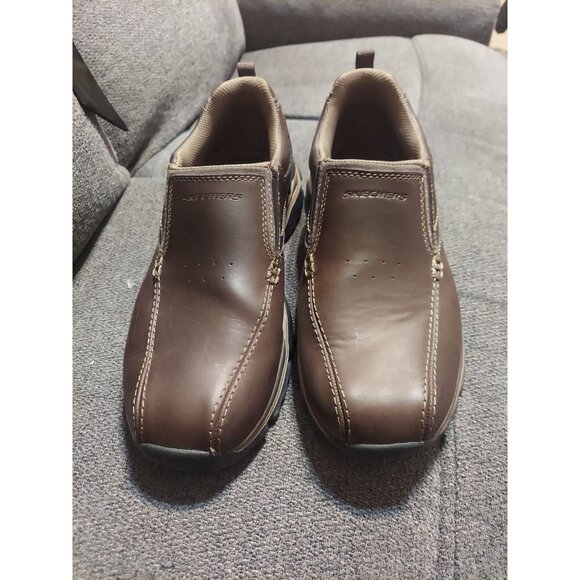 Skechers Men's Rovato-Venten Loafer Dkbr 65415.Men size 9 Dress Shoes Brown - Picture 3 of 12